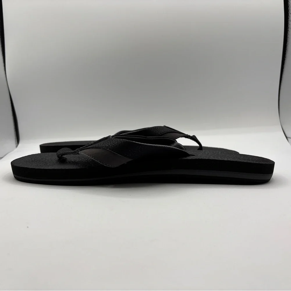 Reef Flip Flops Men's Size 12 K-10 EUR 45 Black Gray Slip On Comfort Sandals